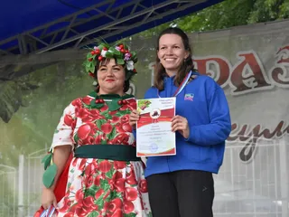 Дарья Румянцева лучшая на забеге в шлепках