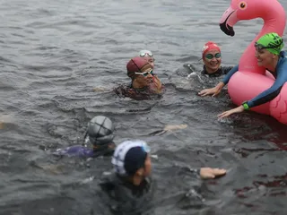 Вечерняя тренировка на открытой воде