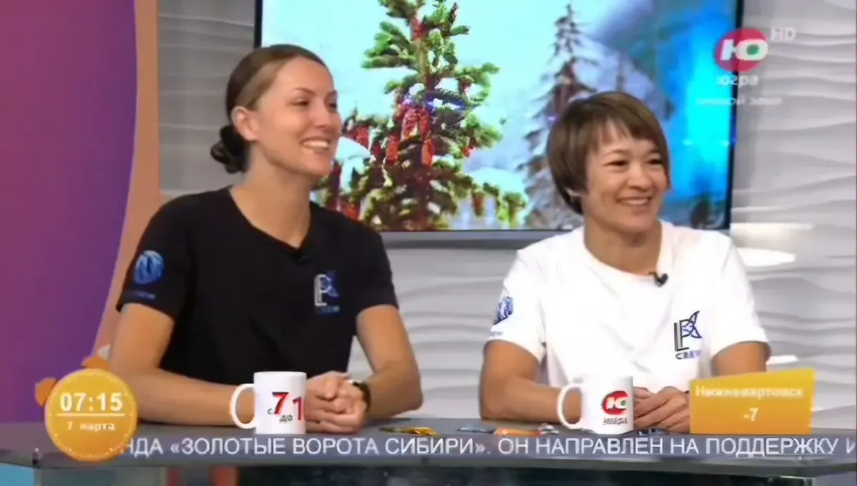 В студии программы "с 7 до 9" на телеканале Югра